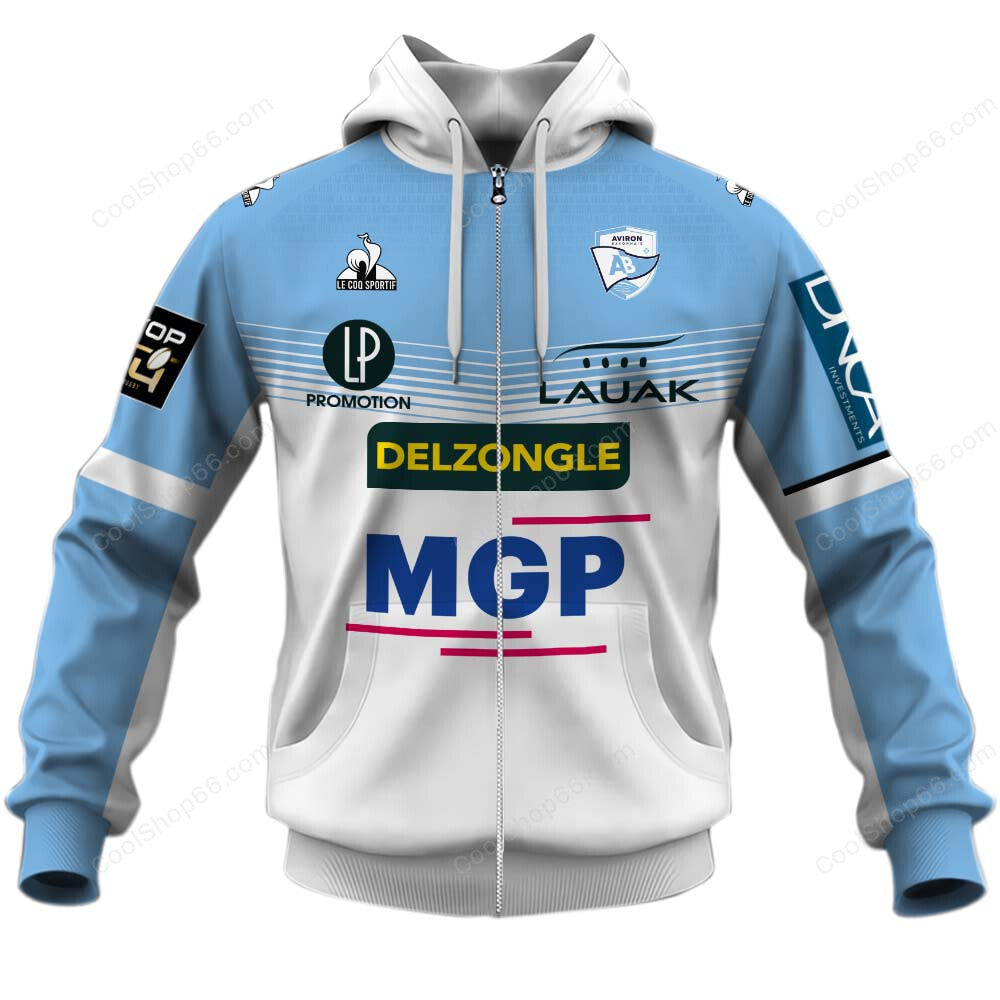 Aviron Bayonnais Top 14 Home Jersey Style Shirts | 3D Apparel Hoodie, Kid Hoodie, T Shirt, Zip Hoodie, Sweatshirt