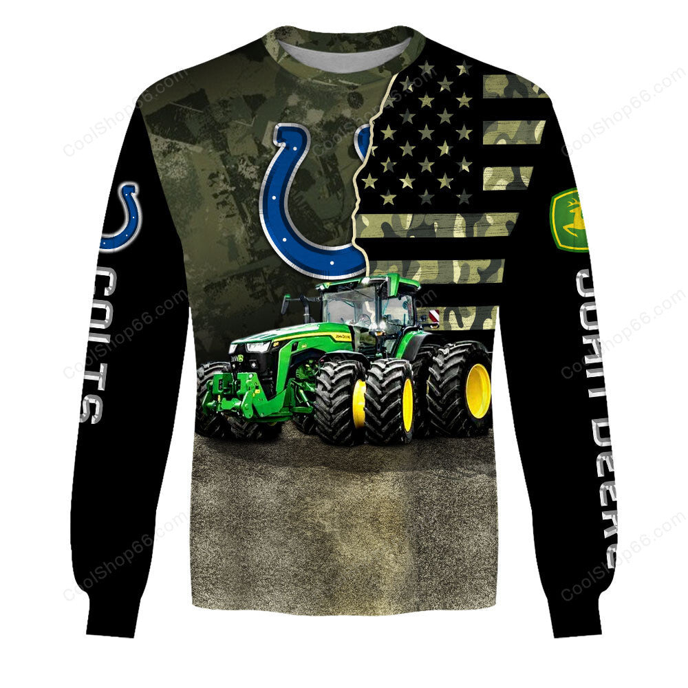 Indianapolis Colts x John Deere Hoodie | Funny Green Character Premium Hoodie