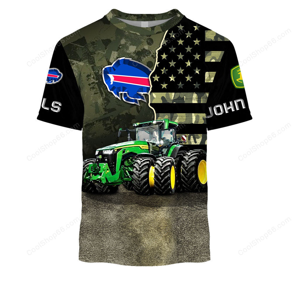 Buffalo Bills x John Deere Hoodie | Funny Green Character Premium Hoodie
