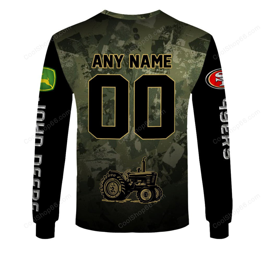 San Francisco 49ers x John Deere Hoodie | Funny Green Character Premium Hoodie