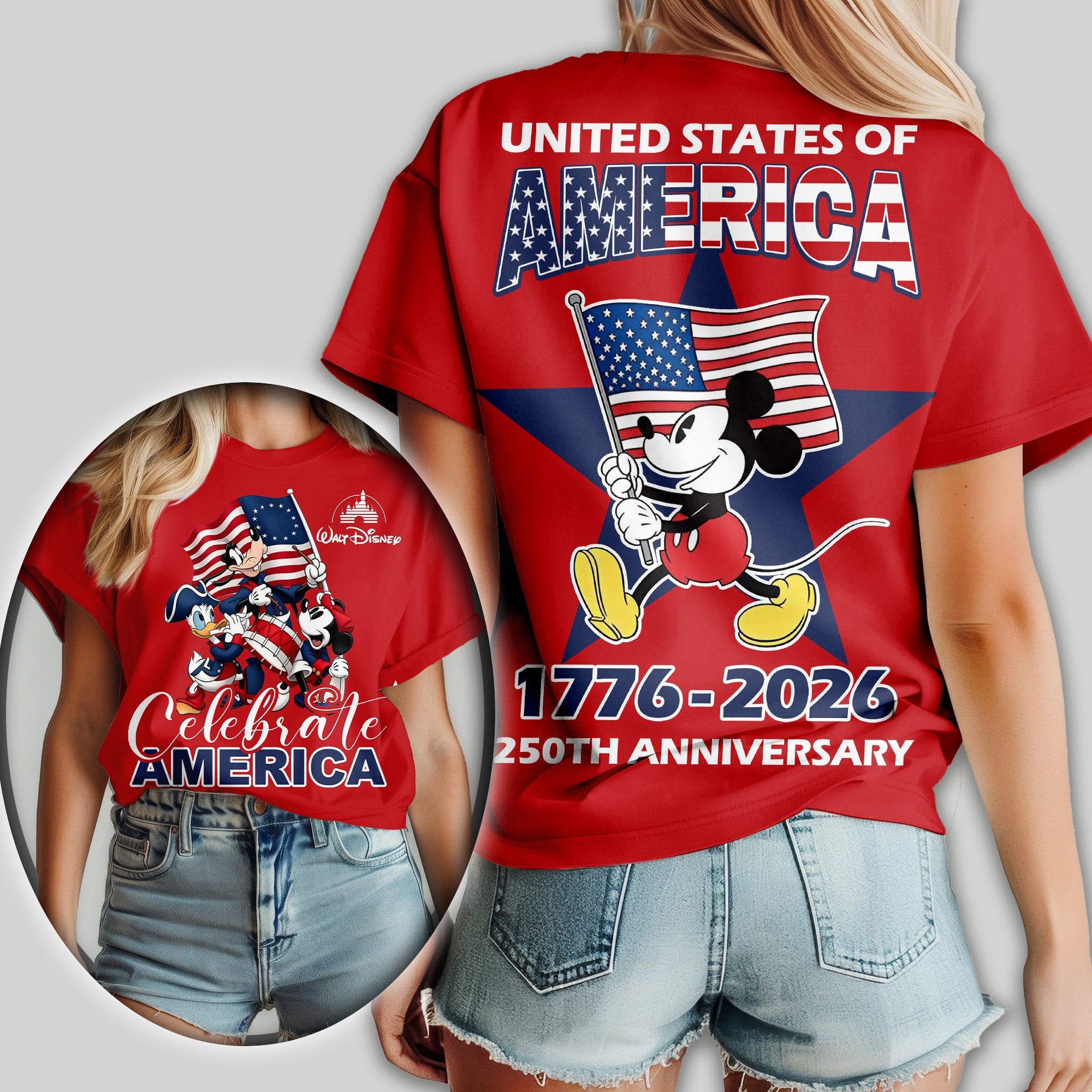 Premium MCK 250th Anniversary Celebrate America 3D Shirt TD