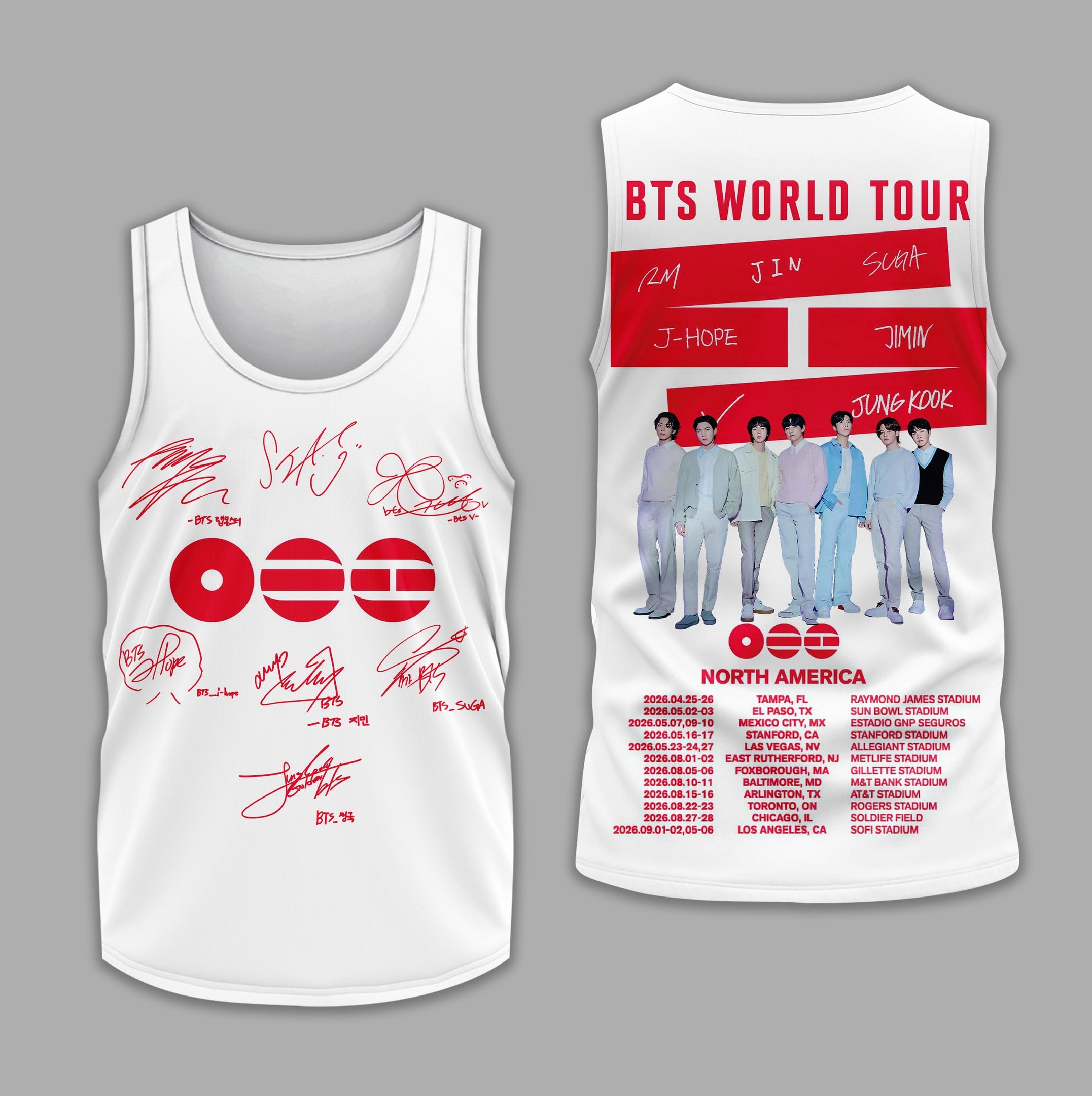 Premium BTS 2026 Tour 3D Shirt TD