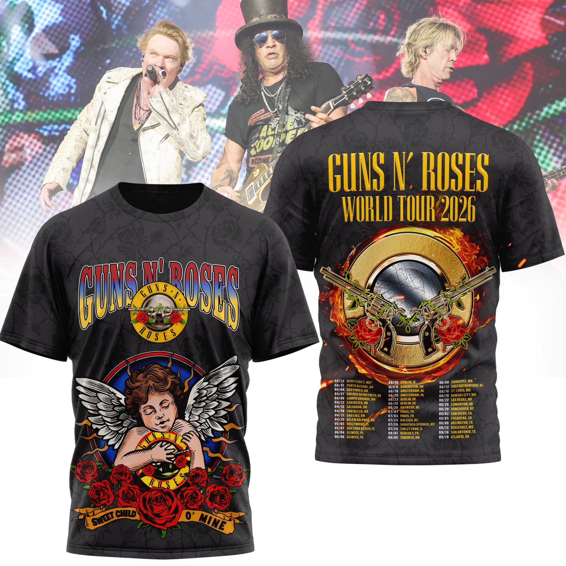 Premium GNR 2026 Tour 3D Shirt MM